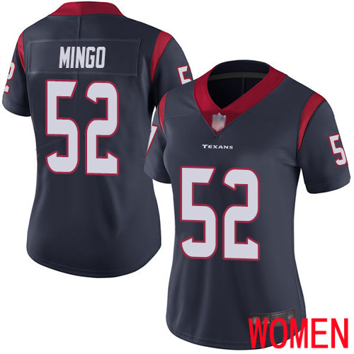 Houston Texans Limited Navy Blue Women Barkevious Mingo Home Jersey NFL Football #52 Vapor Untouchable